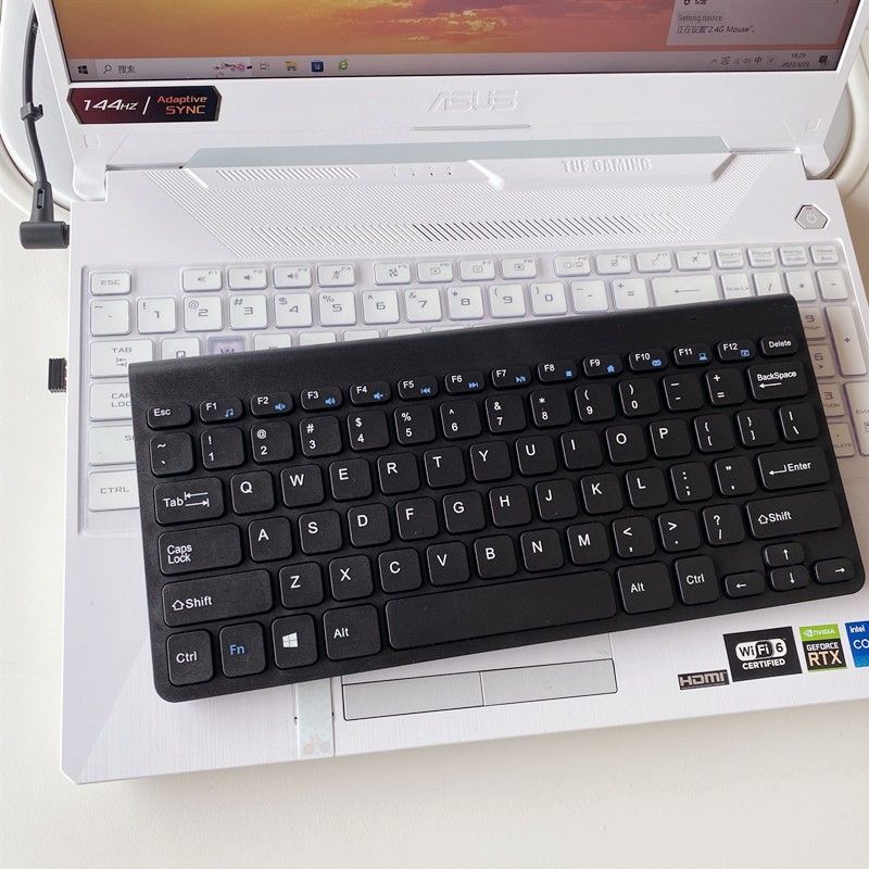 Mini USB Chocolate Industrial Wireless Keyboard_voghion.com