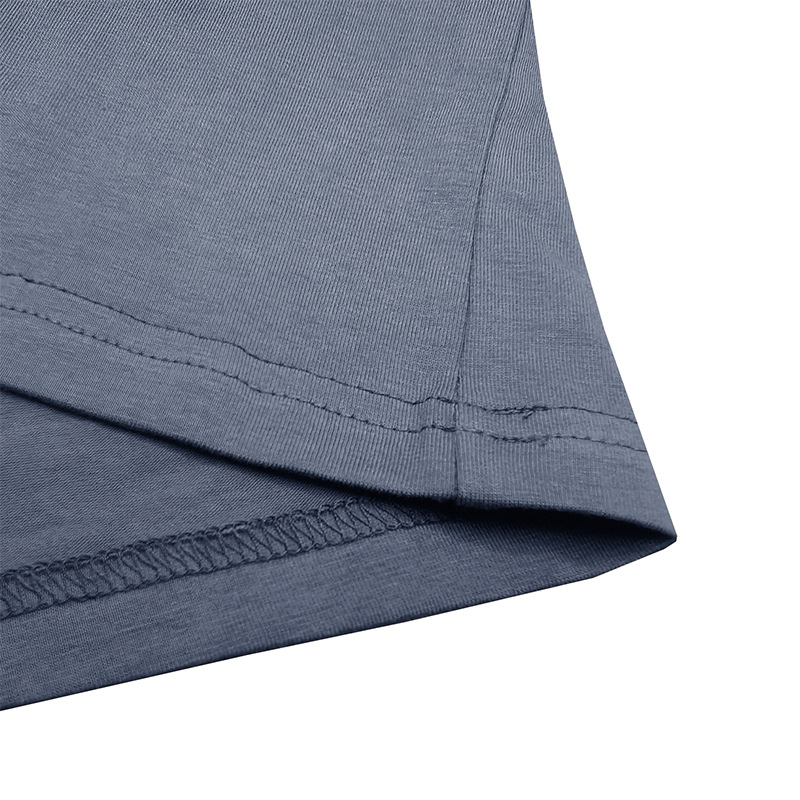 Moška poletna enobarvna majica s kratkimi rokavi in okroglim izrezom iz čistega bombaža_voghion.com