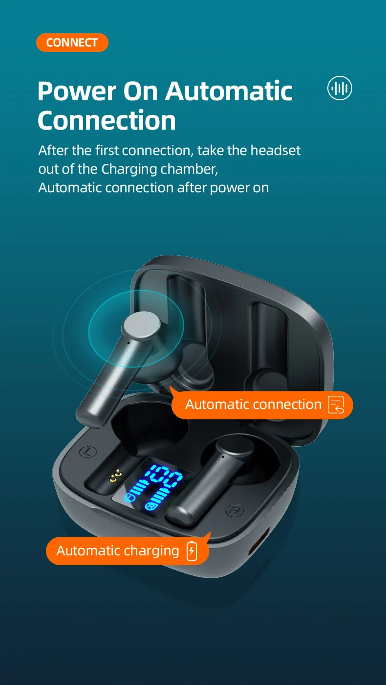 LB-8 TWS Surround Sound HiFi Bluetooth Headphones Wireless Earphone Sports Waterproof Gaming Earbuds Touch 9D Stereo Headsets_voghion.com