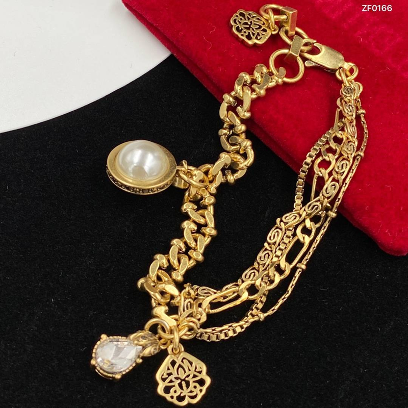 Hot Sale Bracelet Trendy Ladies Fashion Single Gift Set High Quality Logo Rhinestone Pearl Multi-Layer Thick and Thin Chain Simple Beautiful Luxury_voghion.com