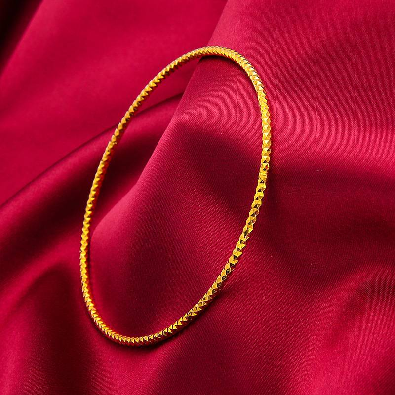 Gioielli e accessori Negozio di oro stesso stile Bracciale Sansheng fine III Anello in sabbia fine oro Vietnam Accessori moda Bracciale da donna_voghion.com