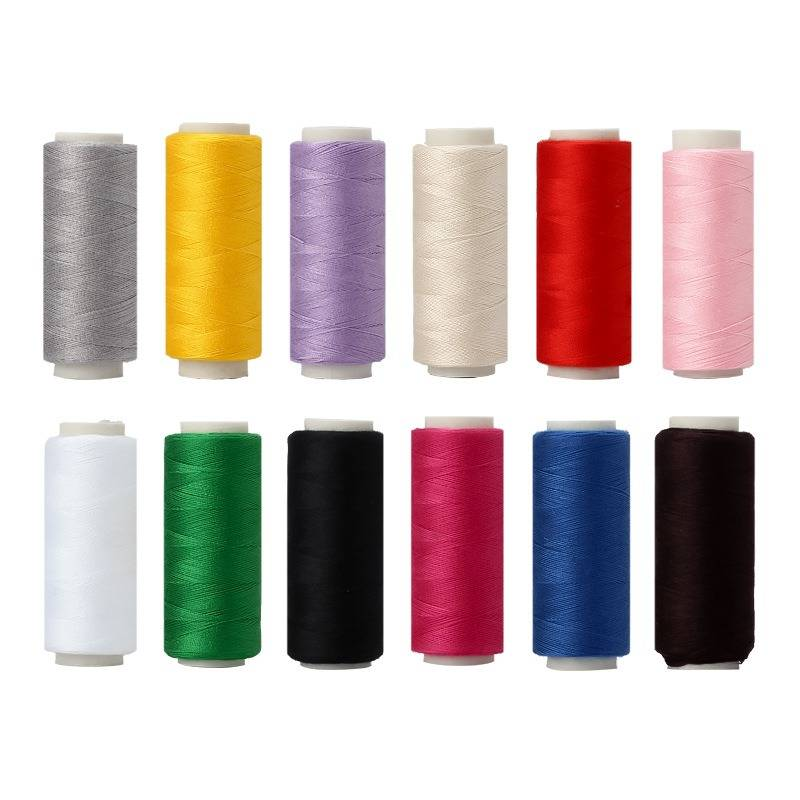 12 Colors Embroidery Thread Set DIY Boutique Colorful Polyester Sewing Threads_voghion.com