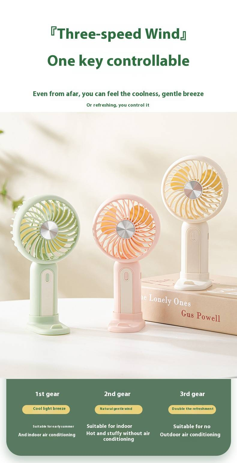 Handheld Fan Small Portable Rechargeable Electric Fan Usb Desktop Fan Mini Cross Border Summer Gift Small Fan_voghion.com