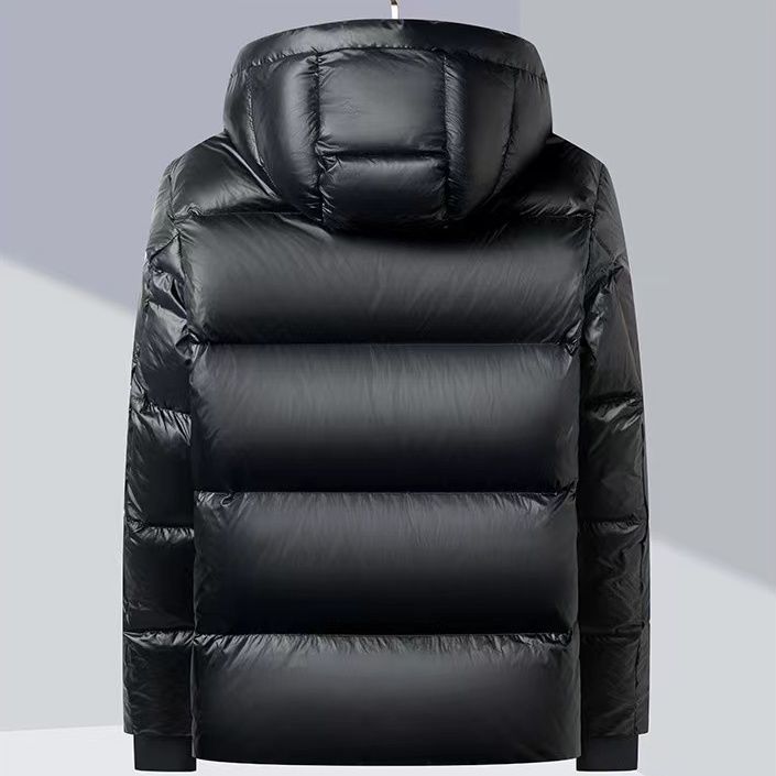 Men’s Quilted Hooded Jacket – Slim Fit Polyester-Filled Winter Coat (Streetwear Essential, S-4XL, Black/Red/Blue Corduroy, Windproof & Warm)_voghion.com