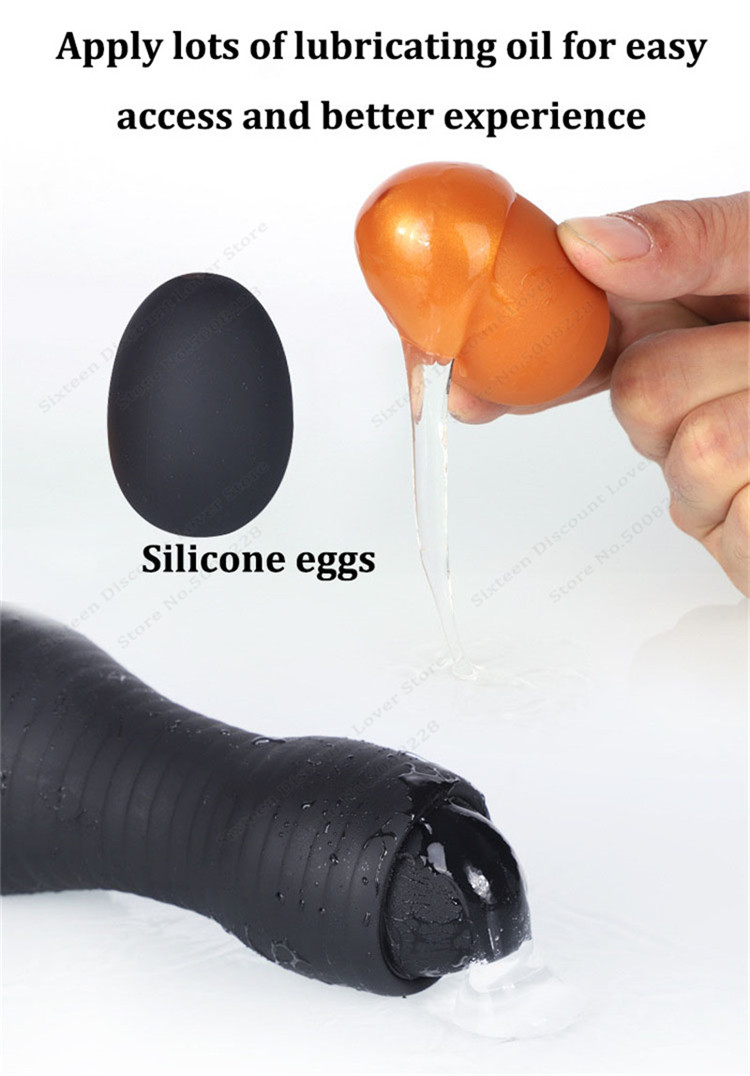 Anal Ovipositor Huge G-spot Stimulate ButtPlug Airflow Push Anal Egg Men Prostate Massage SM Erotic_voghion.com