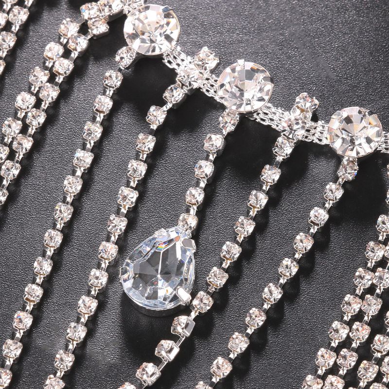 Beliebte Körperkette mit Strasssteinen, böhmische mehrschichtige Schulterkette mit Fransen, Körperkette für Damenaccessoires._voghion.com