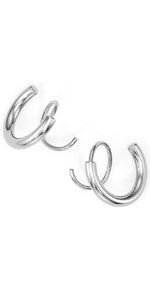 14K Helix Spiral Ohrringe, Doppel Piercing Ohrringe, Winzige Twist Ohrringe für Frauen_voghion.com