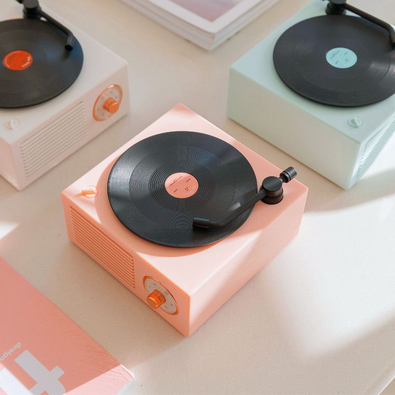 New X10 record player turntable multifunctional wireless mini Bluetooth speaker phonograph_voghion.com