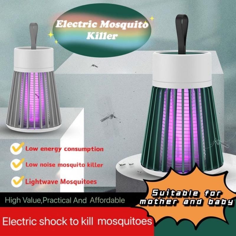 Mini lampe anti-moustiques électrique rechargeable par USB, piège à moustiques UV portable et veilleuse de chevet_voghion.com