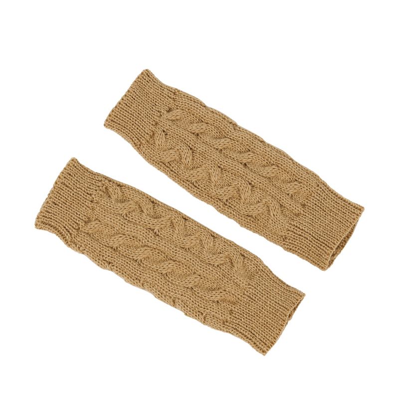 Unisex vlněné rukavice s půl prsty, psaní, hraní, mobilní telefon, pár, krátká manžeta, pletená, teplá, špička prstu_voghion.com