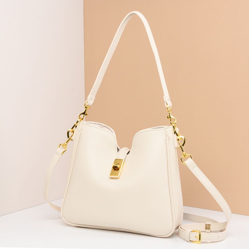 LEMON KOKO Damen-Umhängetasche – Stilvolle Schultertasche für den täglichen Gebrauch, weiches PU-Leder, geräumiges Beuteldesign mit Schlossverschluss_voghion.com