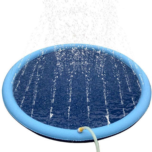 Smmer Hundespielzeug, Haustier-Sprinkler, interaktive Wassermatte zum Spielen im Freien, für Hunde, Katzen und Kinder von PawParty Store_voghion.com