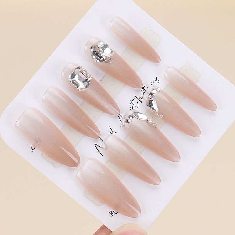 Handgemachte französische Strass-Premium-Nagellack-Patches, 10 Stück, abnehmbare Nagel-Patches in verschiedenen Größen_voghion.com