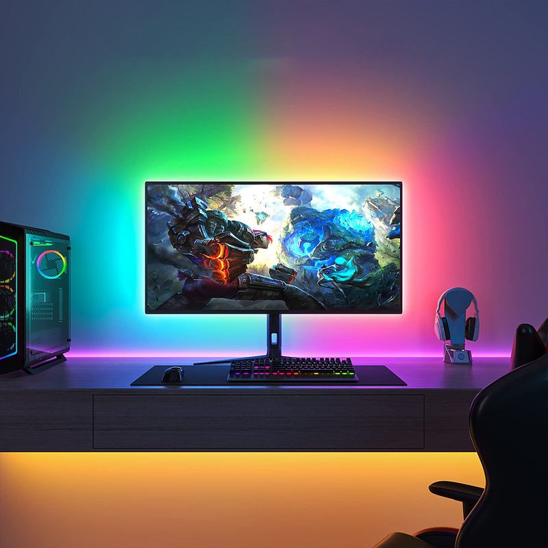 USB 5v low voltage 5050rgb flexible colorful LED color changing light strip self-adhesive desktop atmosphere soft light bar_voghion.com