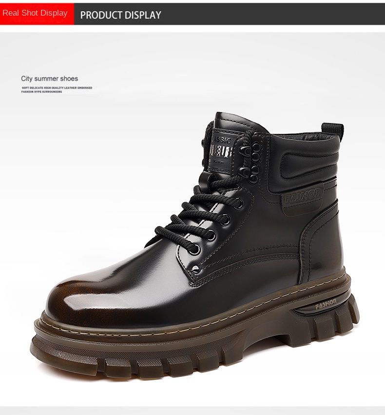 Outdoor Casual dicke Sohlen High Top Schuhe Arbeitskleidung Retro Martin Stiefel_voghion.com