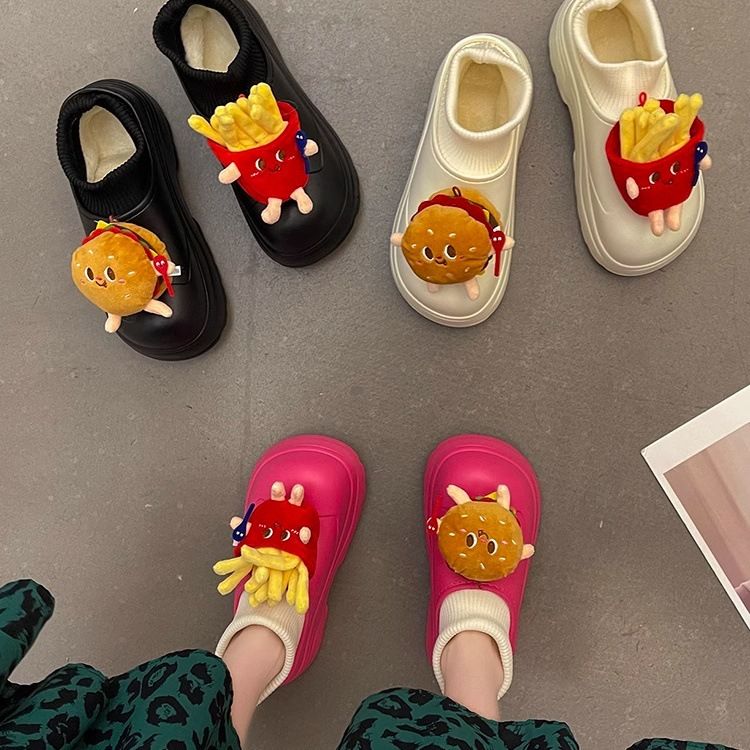 2025 Neuer Schneestil für Damen, kurze Stiefel mit Fleecefutter, warm und modisch, süßes Cartoon-Design, vielseitig,_voghion.com