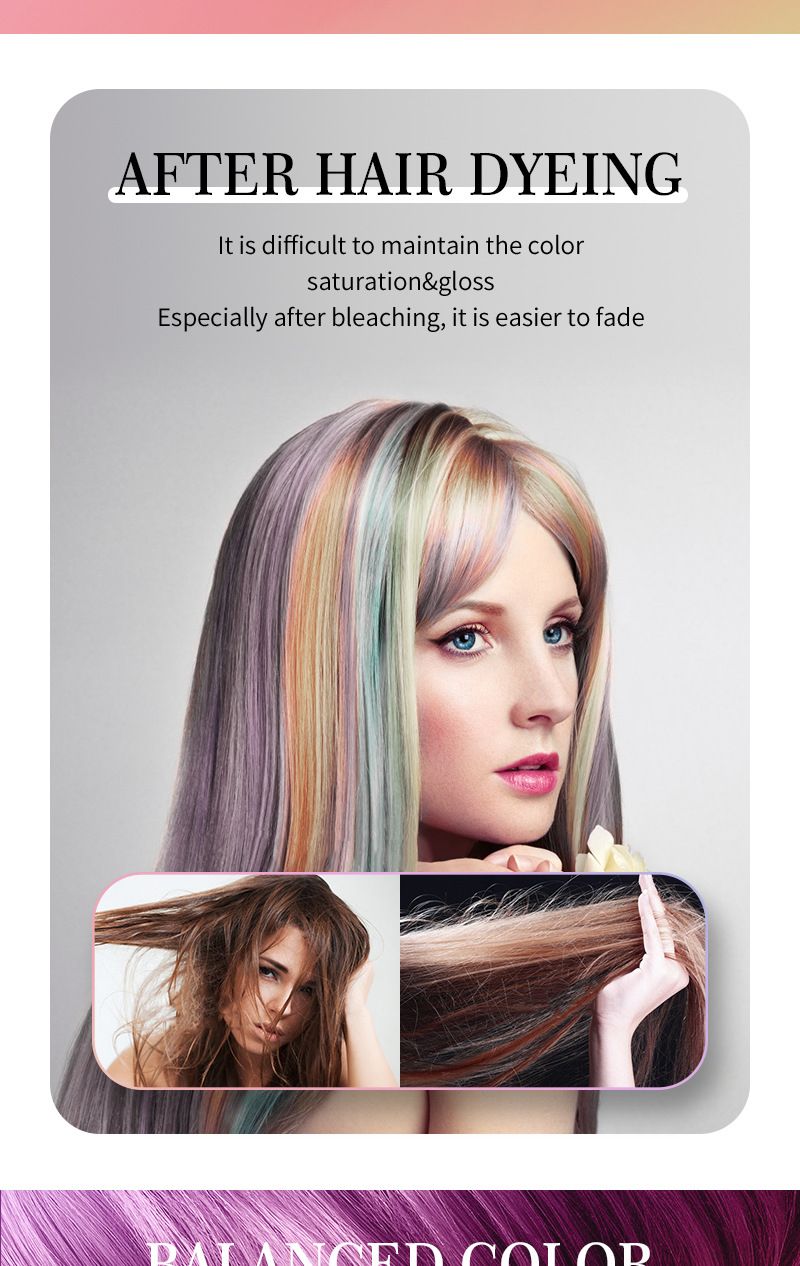 Après-shampoing colorant pour cheveux Éclaircissant pour cheveux Réparateur de teinture pour cheveux Coloration douce Bubble Dye_voghion.com
