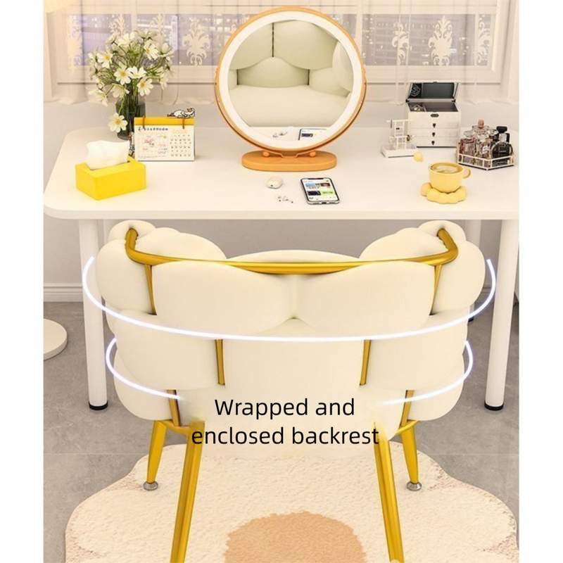 Nagelstuhl für das Schlafzimmer, Internet-Promi-Make-up-Stuhl, Rückenlehne für Zuhause, leichter Luxus, High-End, moderner, einfacher Schminkhocker_voghion.com