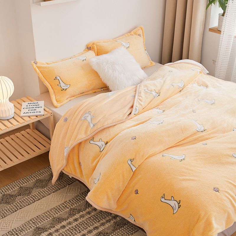 Cobertor de lã floco de neve, lençol de flanela quente, cobertor de lã coral de espessura dupla_voghion.com