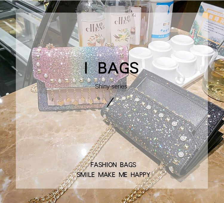 Net red spot women's bag 2023 woven flower new double layer tide single shoulder crossbody bag hundred chain small square bag_voghion.com