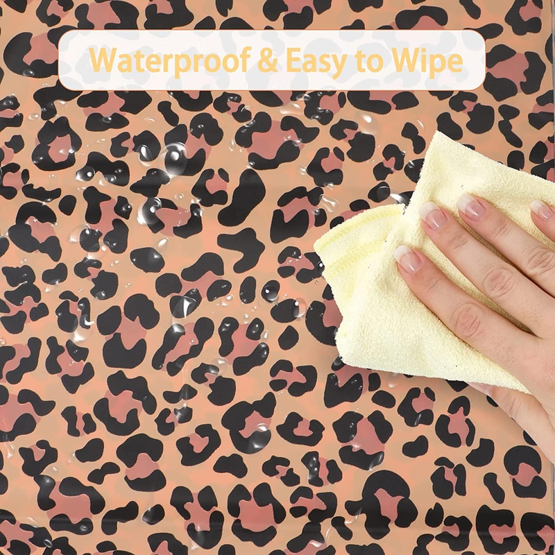 1 piece leopard print disposable plastic tablecloth, kitchen table tablecloth for Thanksgiving Christmas wedding party birthday home decoration_voghion.com