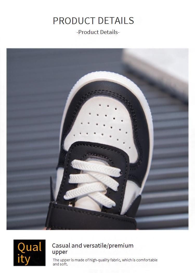 Kids' Shoes Spring And Autumn New Casual All Match Children's Sneakers Velcro Soft Soled White Shoes Boys' Sports Shoes_voghion.com