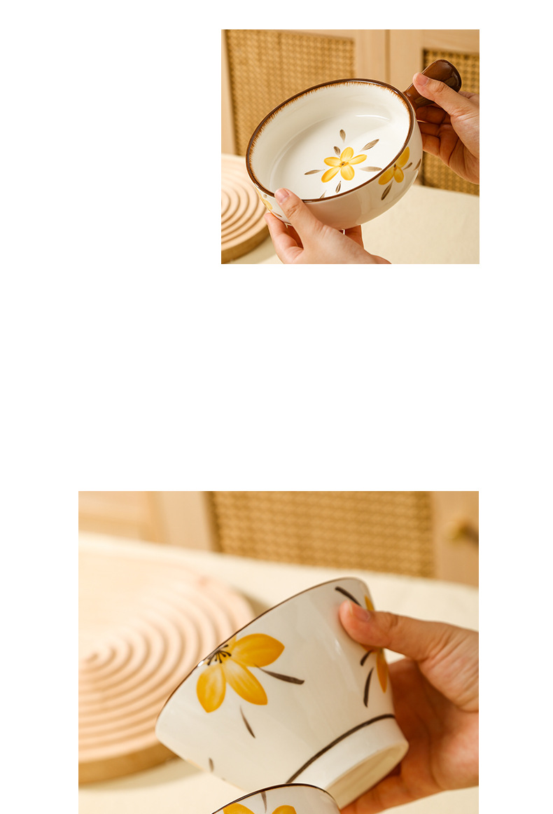 Bluebell Ceramic Dinnerware Set - 16-Piece Bowls & Plates For Home Aesthetic Floral Tableware (Microwave & Dishwasher Safe BPA-Free 4.5 Inch)_voghion.com