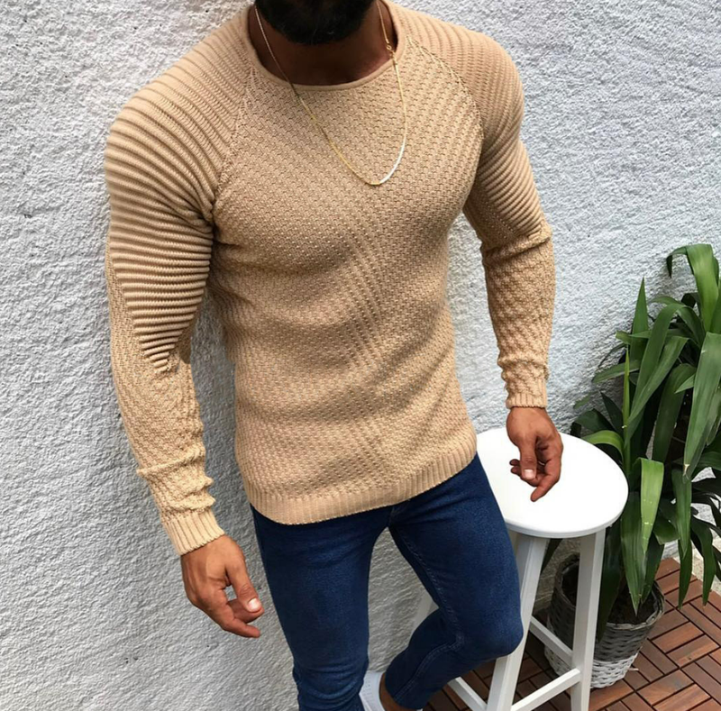 New Foreign Trade Knitted Sweater British Cross Border Men's Sweater_voghion.com