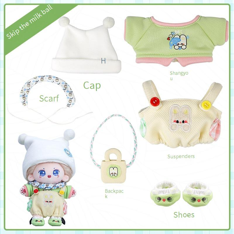 Vêtements de poupée en coton originaux de 20 cm pour enfants, vêtements de poupée en peluche pour filles mignonnes, vêtements de poupée de célébrité_voghion.com