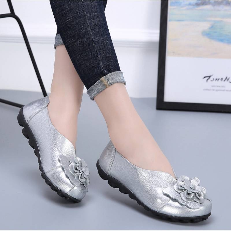 Spring/Summer Flower Comfortable Bean Women's Shoes Flat Women's Singles Shoes_voghion.com