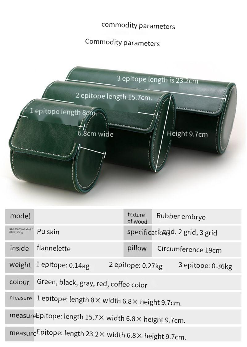 Portable Watch Box High Grade Leather Black Watch Storage Box Dustproof And Drop Proof Multifunctional Portable Watch Bag_voghion.com