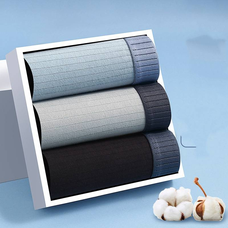 Boxer da uomo in cotone traspirante - Morbidi slip a vita media con comoda cintura per l'uso quotidiano (diversi colori e taglie)_voghion.com