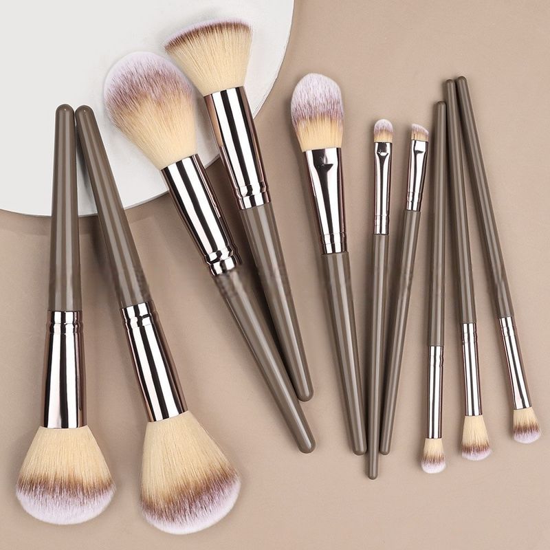 Champagnerfarbenes Make-up-Pinsel-Set, 20-tlg., 15-tlg., 10-tlg., tragbarer Rougepinsel mit weichen Borsten, komplettes Set mit Foundation-Pinseln_voghion.com