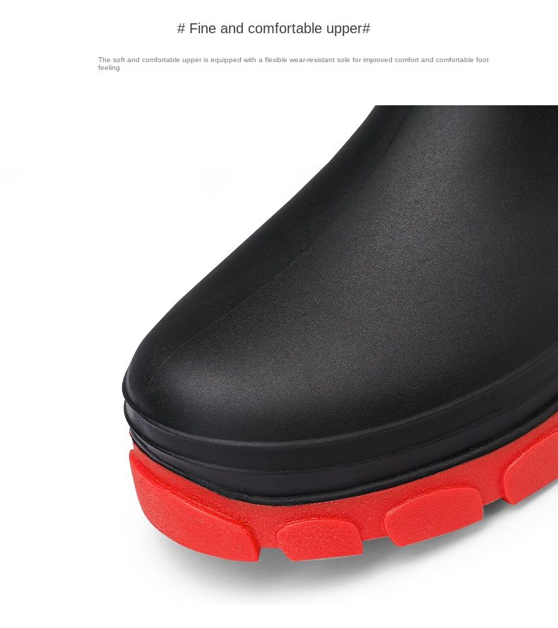 Wild Bird Association High Tube Waterproof Mouth Rain Boots Size 40-45_voghion.com