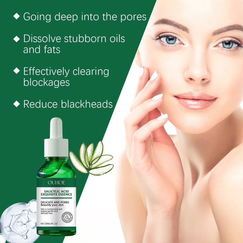 Siero viso all'acido salicilico, siero detergente delicato per la riparazione dei pori_voghion.com