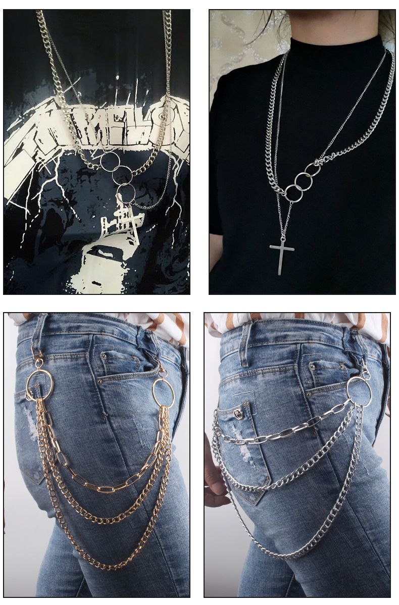 New Jewelry Personalized Versatile Key Lock Pendant Necklace Sweater Chain_voghion.com