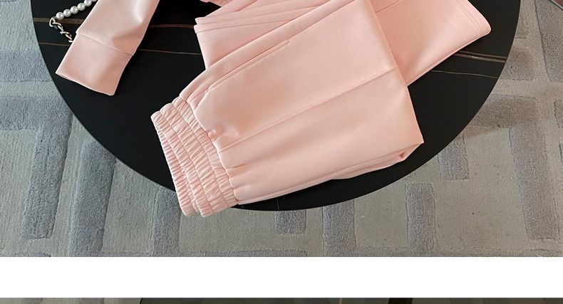 Women's Autumn Winter Slimming Mint Mambo Streetwear Set Hooded Sweatshirt High Waist Wide Leg Pants Casual Two-Piece Outfit _voghion.com