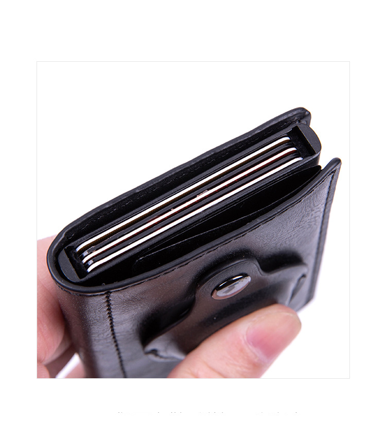 Airtag location tracker pickup wallet can be installed, simple creative business multi-function wallet wallet card Package X-81_voghion.com