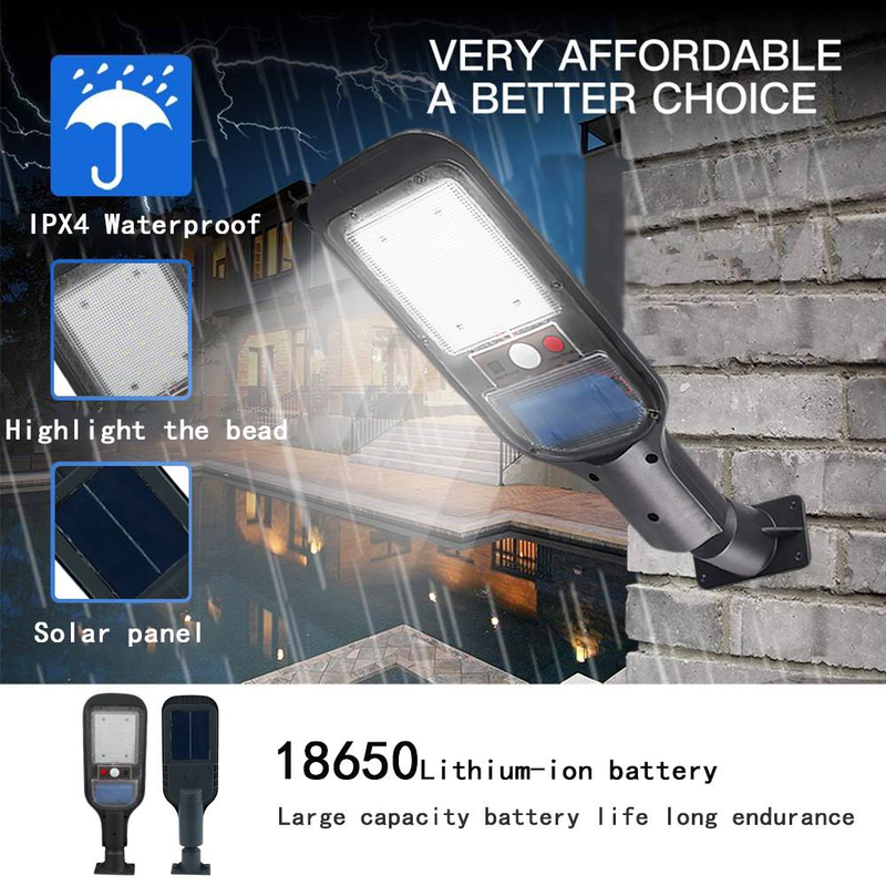 HINJU Solar Wall Light With Motion Sensor - Super Bright LED Waterproof Outdoor Lighting For Courtyard, Road & Rural Areas_voghion.com