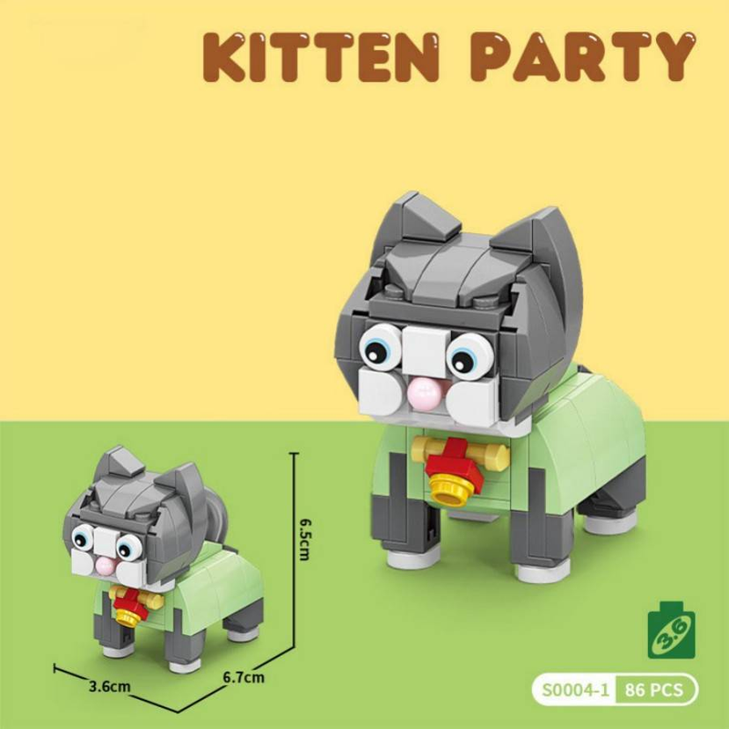 Set de 9 mini blocuri de construcție cu desene animate - Colecție de pisici drăguțe, animale marine și insecte | Jucării educaționale creative DIY pentru copii | Cadou decor pentru birou_voghion.com