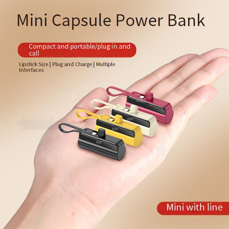 Mobilo tālruņu aksesuāri Jauns kapsulas mini portatīvais barošanas bloks Dāvanu mobilajam tālrunim Avārijas mobilais barošanas bloks_voghion.com
