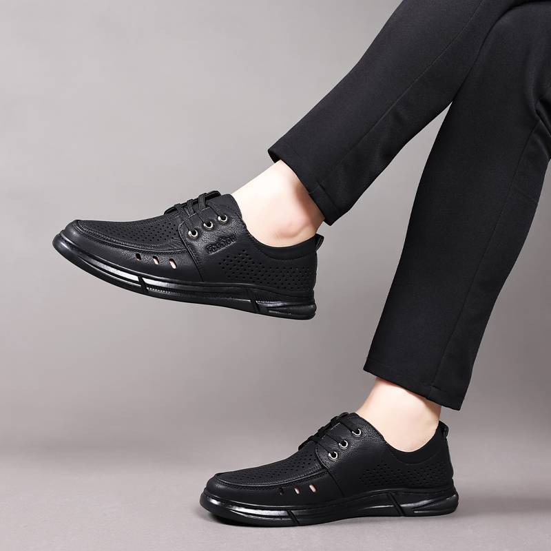 Herenschoenen, formeel, zakelijk, Oxford blok, lakleer, veterschoenen, comfortabele puntschoenen voor heren_voghion.com