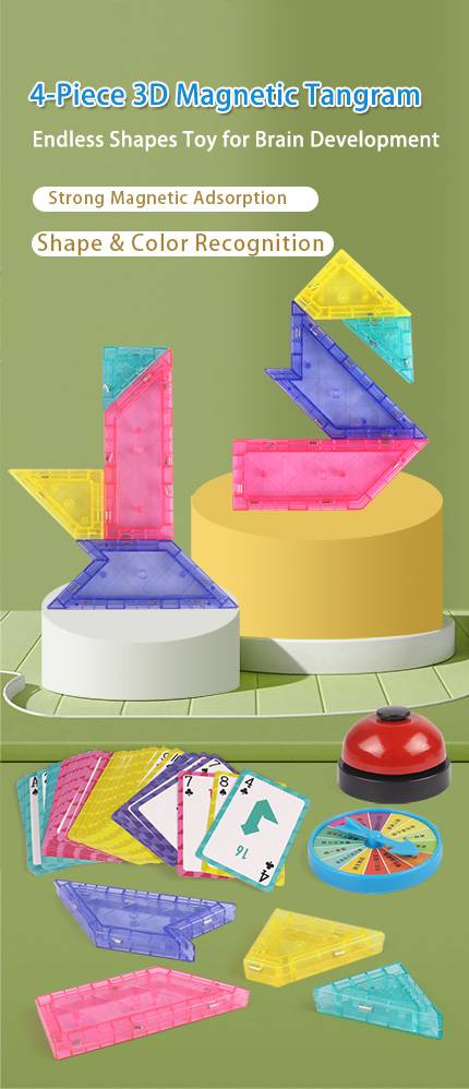 3D Magnetic Tangram Puzzle: Educational Toy To Develop Spatial Skills_voghion.com