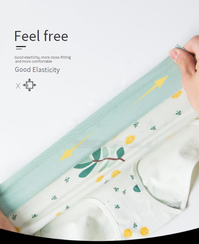 Sous-vêtements intimes pour femmes, sous-vêtements en pur coton pour filles, petits slips respirants antibactériens à imprimé frais à l'entrejambe_voghion.com