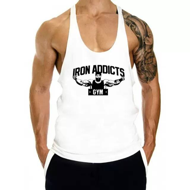 Sommerweste für Herren, locker sitzende Weste, trendiges Basketball-Sport-Fitness-Unterhemd, ärmelloses T-Shirt in I-Form_voghion.com