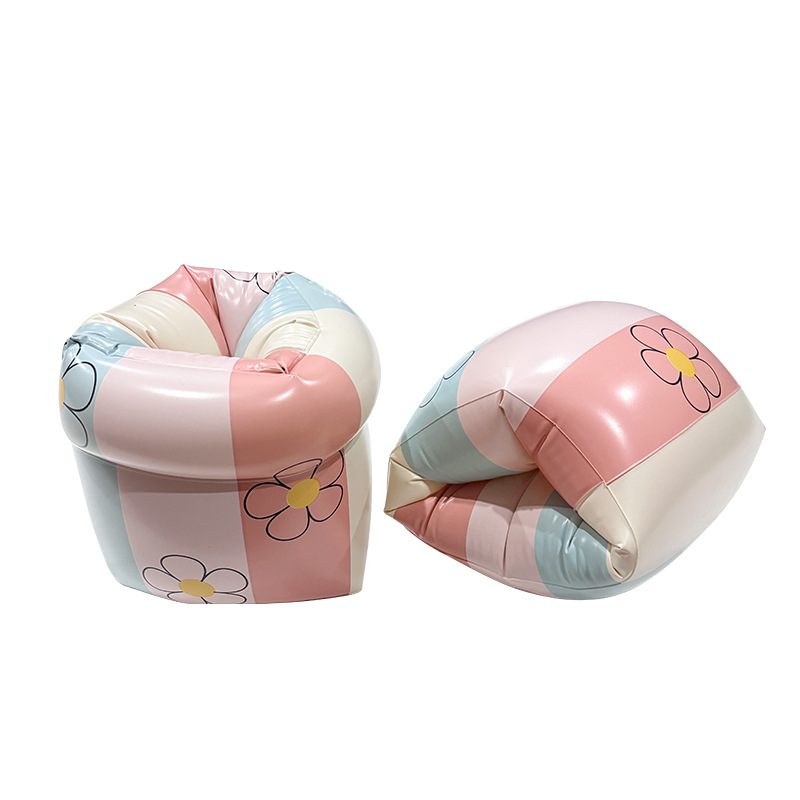 Kids Swimming Arm Floaties - Eco-Friendly Thickened PVC Dual-Chamber Inflatable Sleeves For Beginners (Cartoon Design Water Play & Safety)_voghion.com