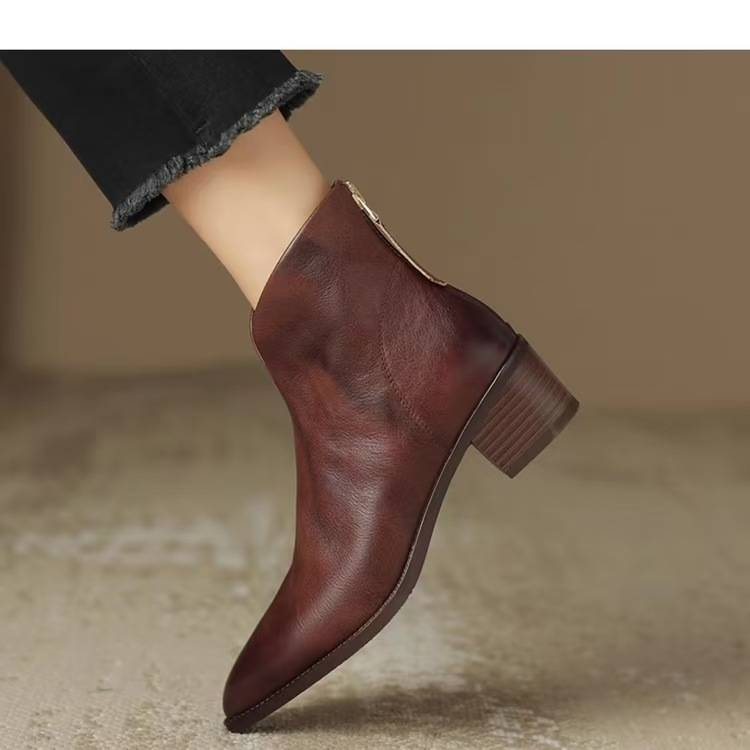Women's Boots 2025 Autumn/Winter New Retro Ankle Boots And Short Ankle Boots_voghion.com