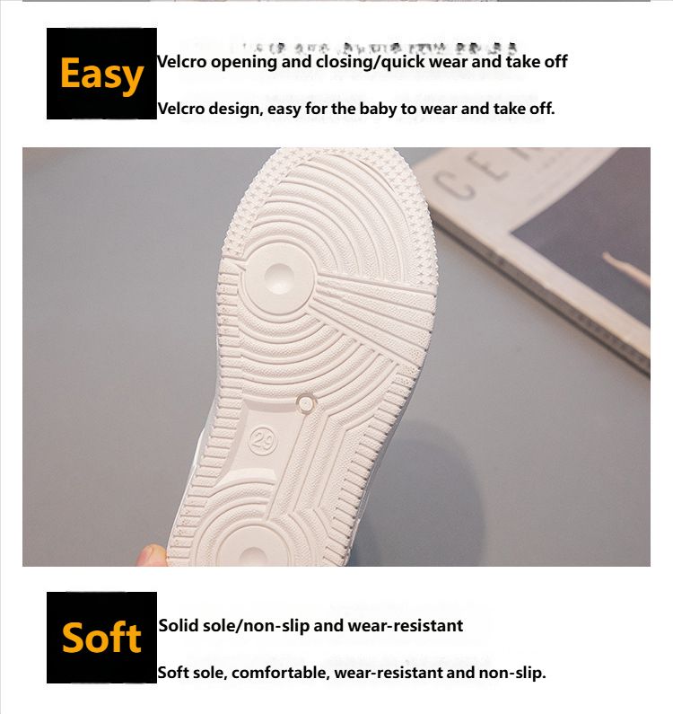Lässige Match-Sneaker für kleine Mädchen, schwarze Laufschuhe in reiner Farbe._voghion.com