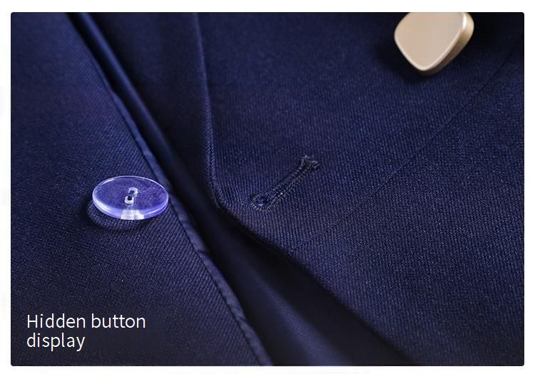 Elegant Autumn/Winter Business Suit Set – Slim-Fit TR Blazer With Pants(Professional Office Wear, Navy/Black, S-4XL)_voghion.com