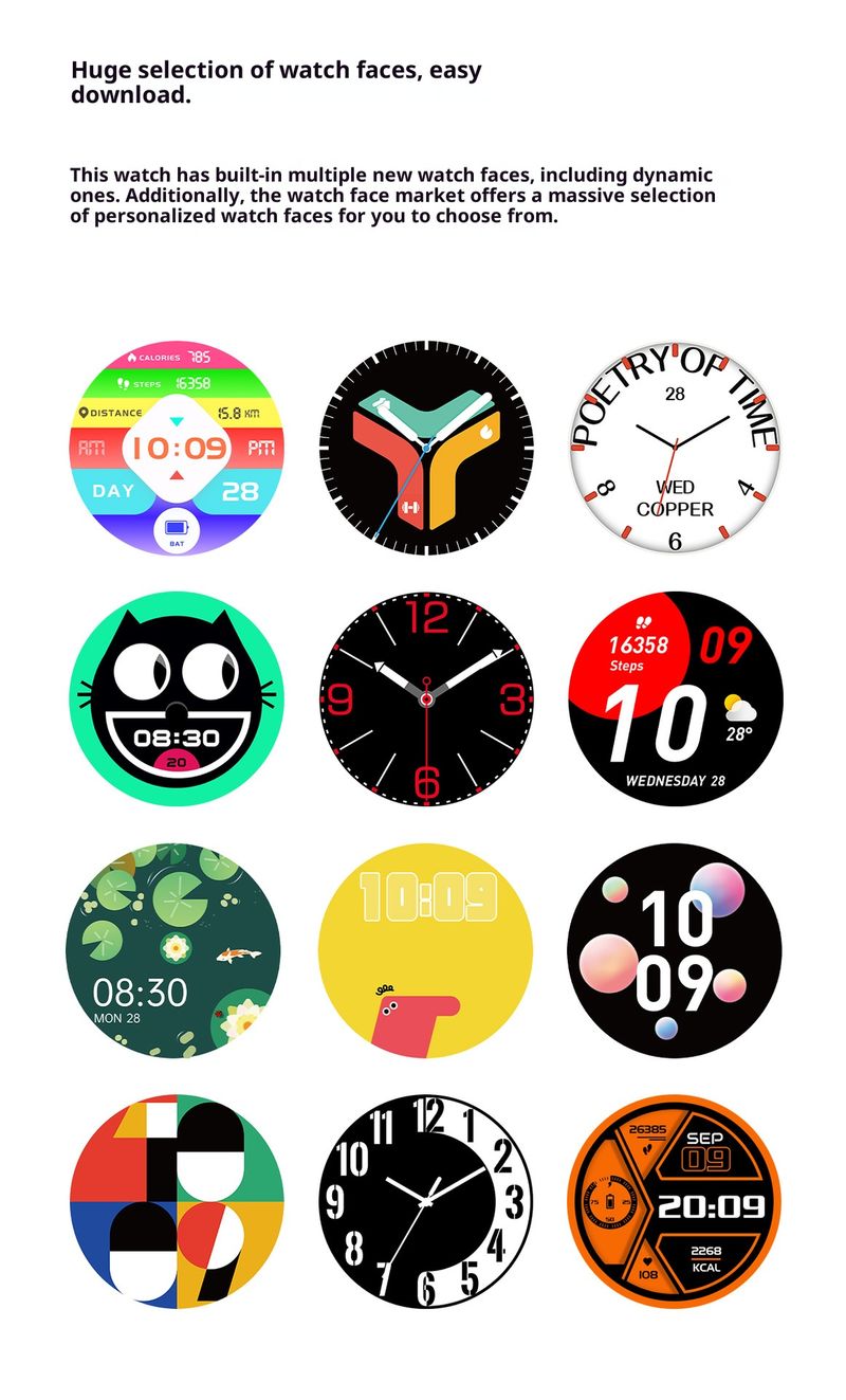 DTM1 Smart Watch With Bluetooth Calling, Voice Assistant, Multi-Dial, Step Counter, Heart Rate & Sleep Monitor, Waterproof Fitness Tracker_voghion.com